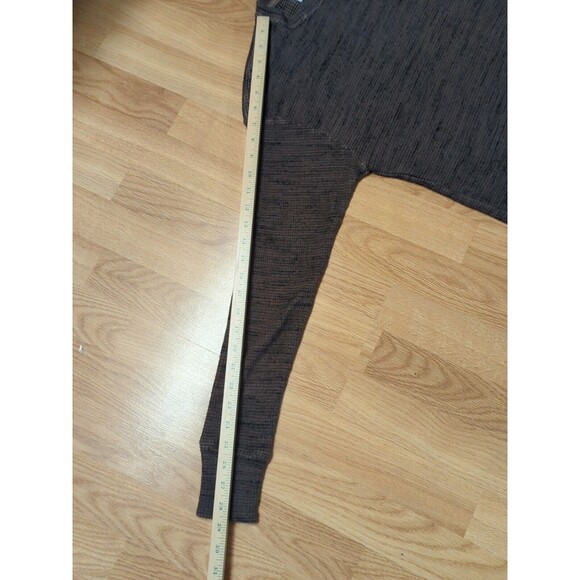 Tribe Kelley Sweatshirt Womens Small Brown Long Sleeves Oversized Thermal Waffle - Picture 6 of 9